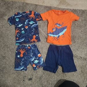 Carter's Underwater Adventure Pajama Set - Orange and Blue